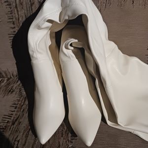 White long boots size 8